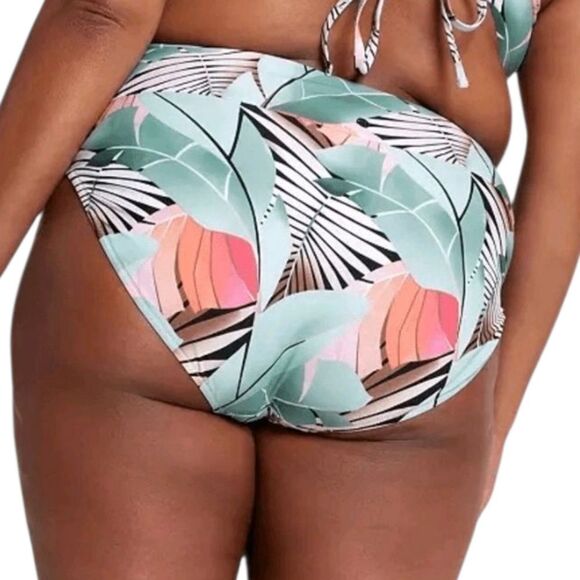 1164 NWT CALIA Wide Band Bottom High Leg Color: Desert Flora Agave Leaf - Picture 2 of 5